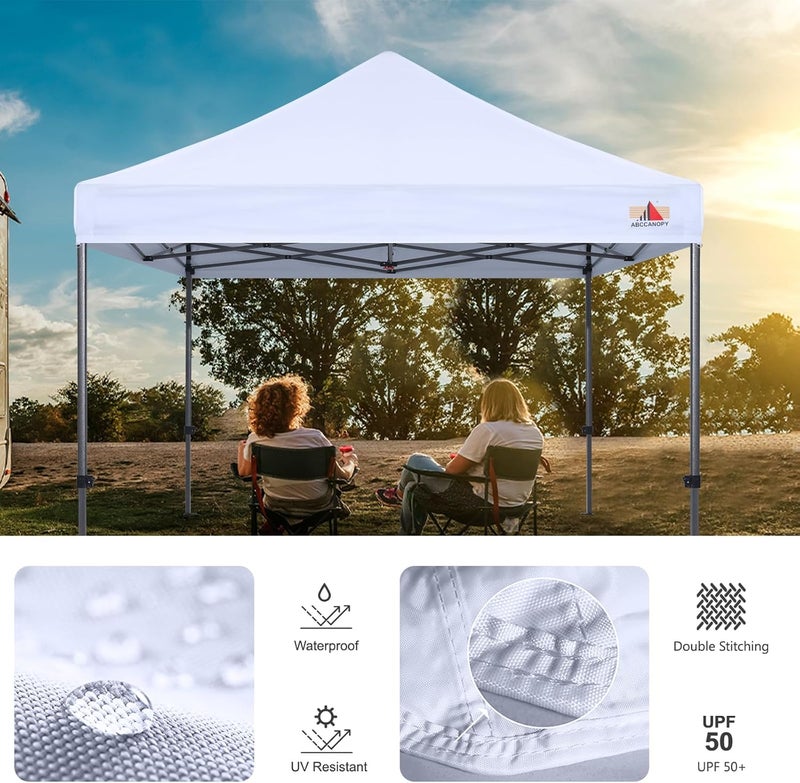 AbcCanopy Replacement Canopy Top for Pop Up Canopy Tent (10x10, White) - Image 5